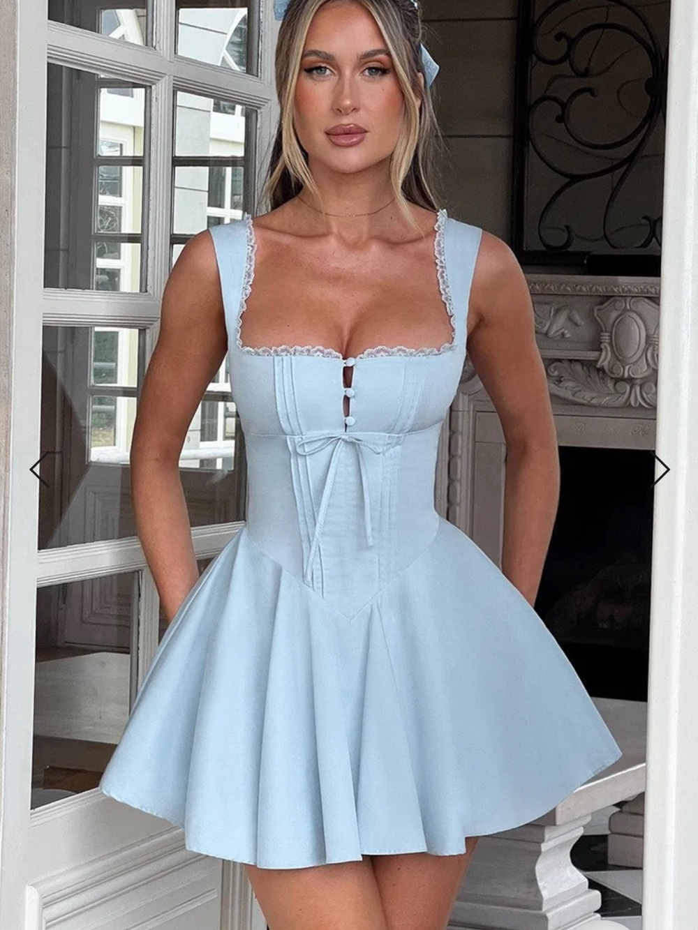 ANTONELLA MINI DRESS - BLUE